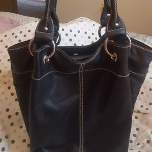 Tignanello Leather Bucket Shoulder Bag